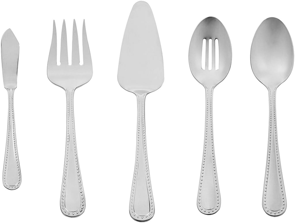 AmazonBasics Stainless Steel Serving Utensil Set