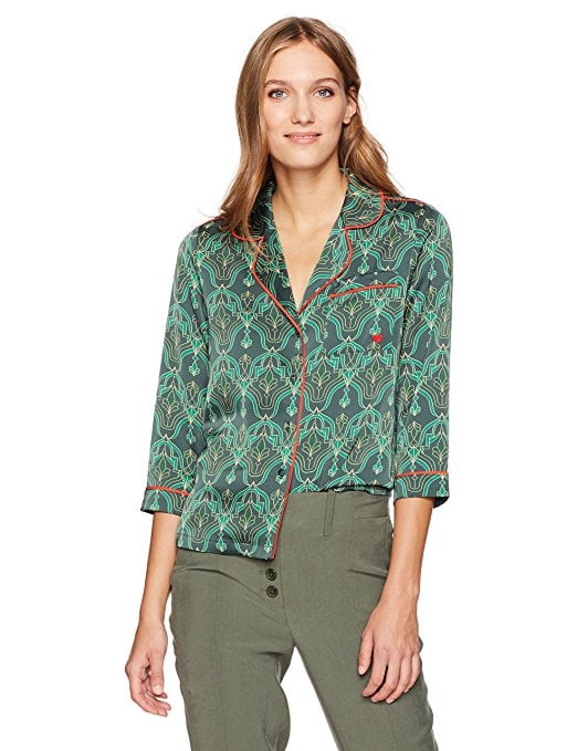 Christopher Street Button-Down Long-Sleeve Blouse