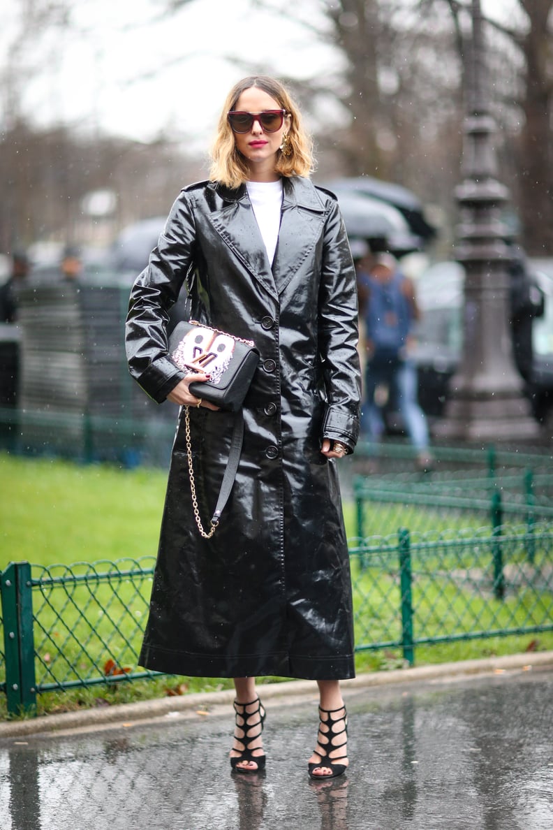 Shiny Leather Trench