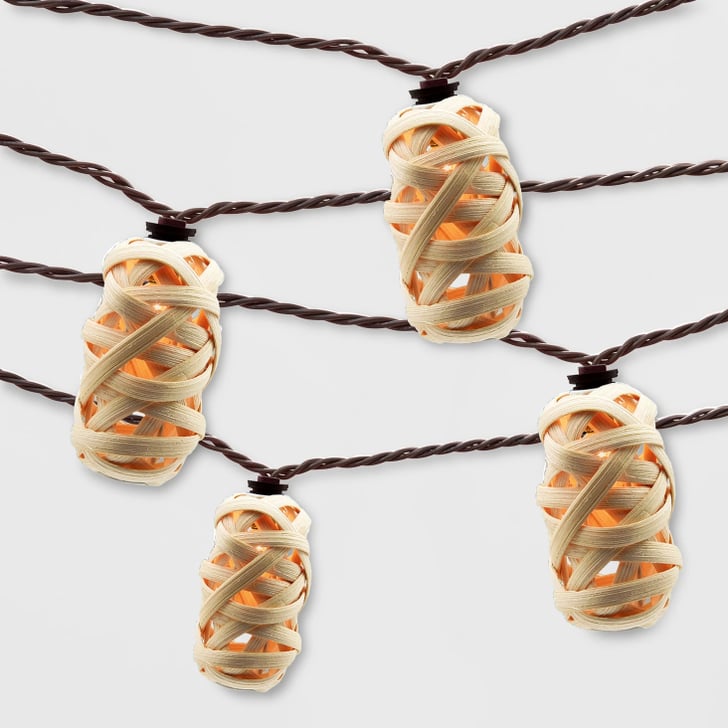 Get the Look Elongated Rattan Woven Outdoor String Lights Target