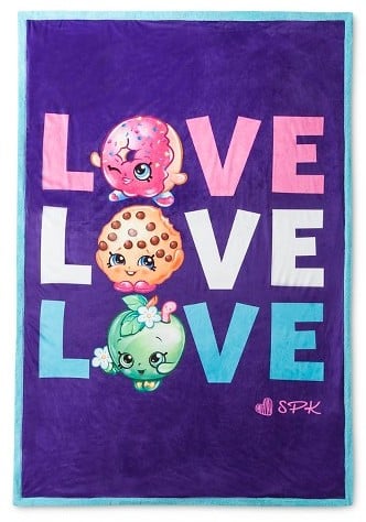 Shopkins Love Sherpa Bed Blanket ($30)