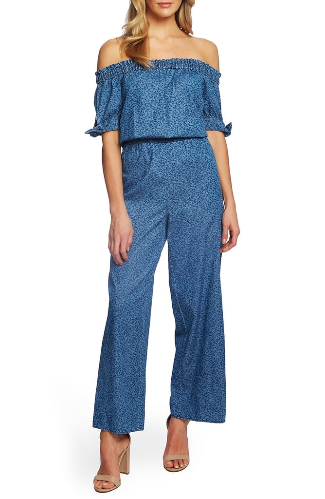 CeCe Wide Leg Cotton Jumpsuit