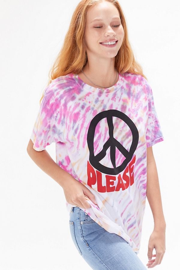 BDG Peace Please Tie-Dye Tee | Best Tie-Dye Shirts For Women | POPSUGAR ...