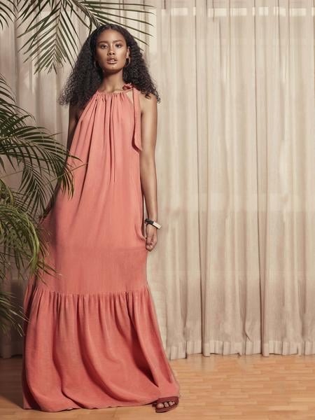 Diarrablu Sustainable Gnoor Dress in Salmon