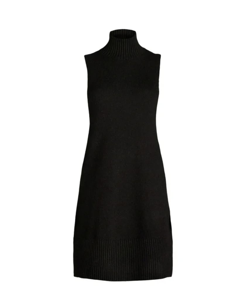 Free Assembly Women's Sleeveless Turtleneck Sweater Mini Dress