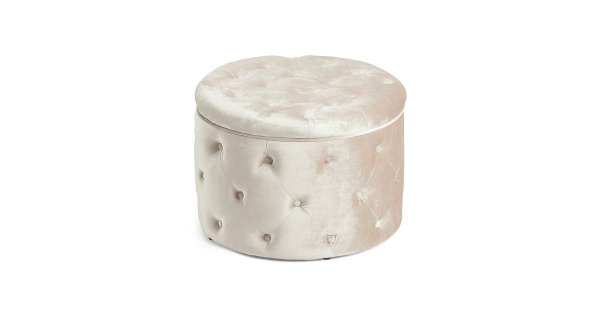 Large DiamondTufted Velvet Storage Ottoman Best Organisation