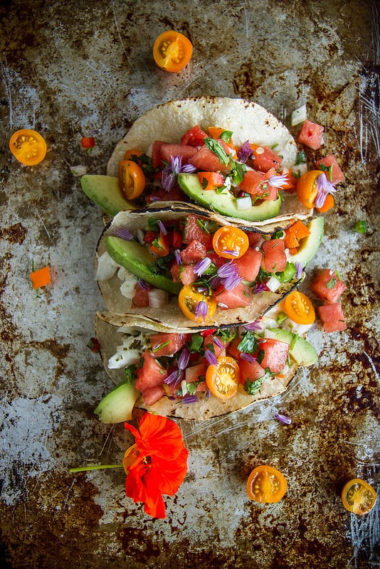 Grilled Halibut Tacos With Watermelon Salsa Grilled Halibut Tacos With Watermelon Salsa