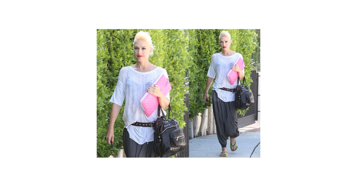 Pictures of Gwen Stefani Arriving at the Studio to Record Music in LA