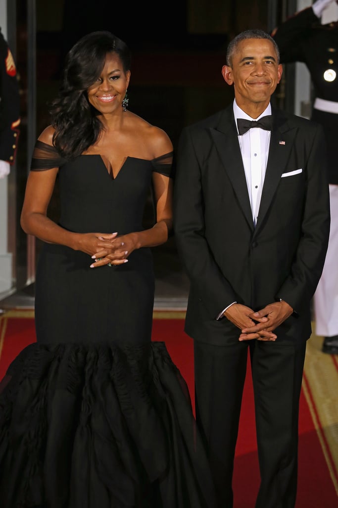 Michelle Obama's Black Dress at State Dinner