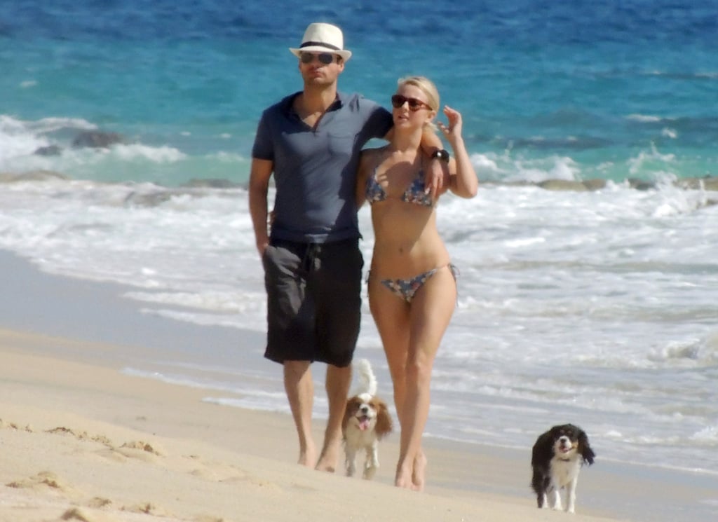 Ryan Seacrest had his arm around Julianne Hough during a November 2012 walk on the beach in Cabo.