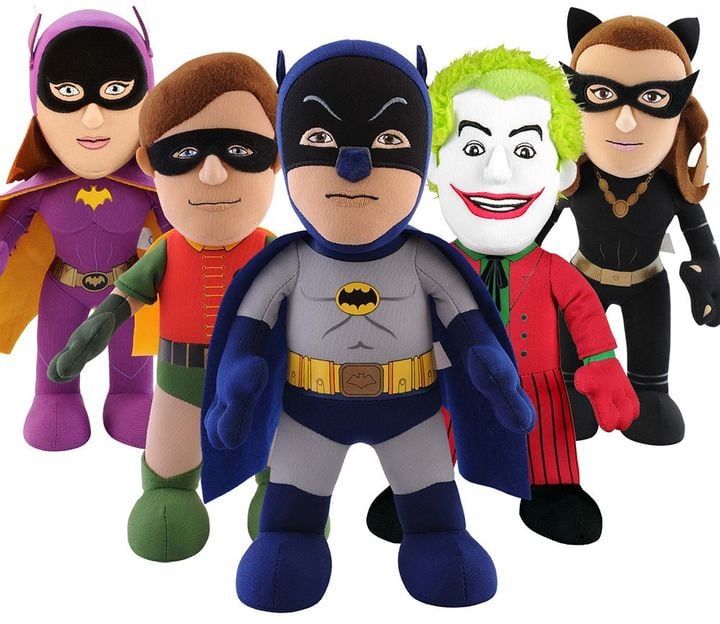 DC Comics Batman, Robin, Joker, Batgirl, and Catwoman 10-in. Plush Figures by Bleacher Creatures