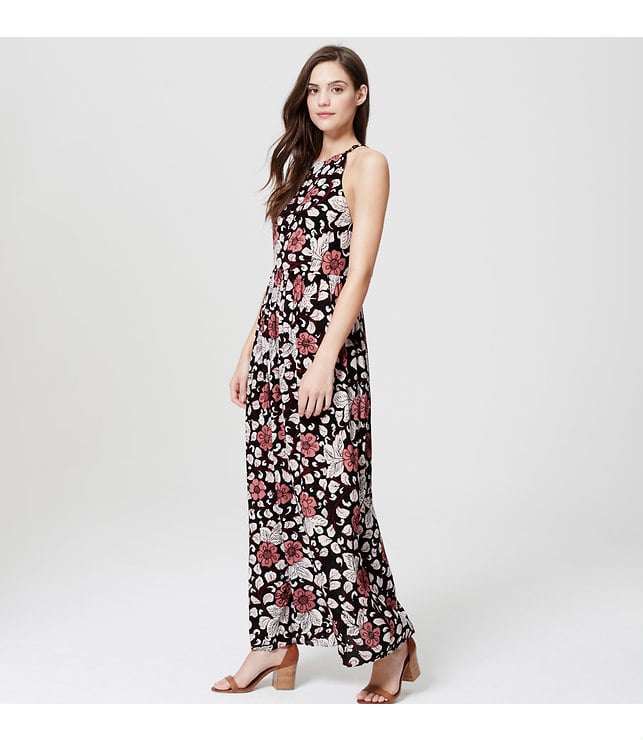 Loft Beach Rainforest Floral Strappy Maxi Dress ($90) | Modest Spring ...