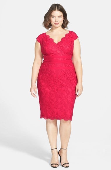 Tadashi Shoji Plus-Size Lace Sheath