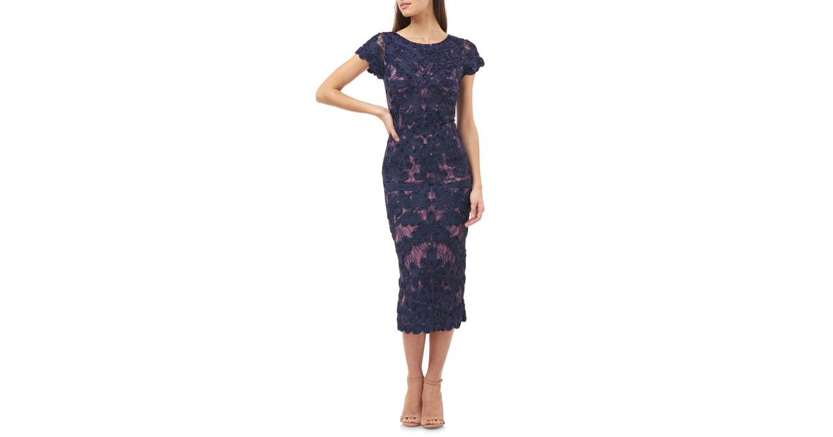 soutache lace midi dress js collections