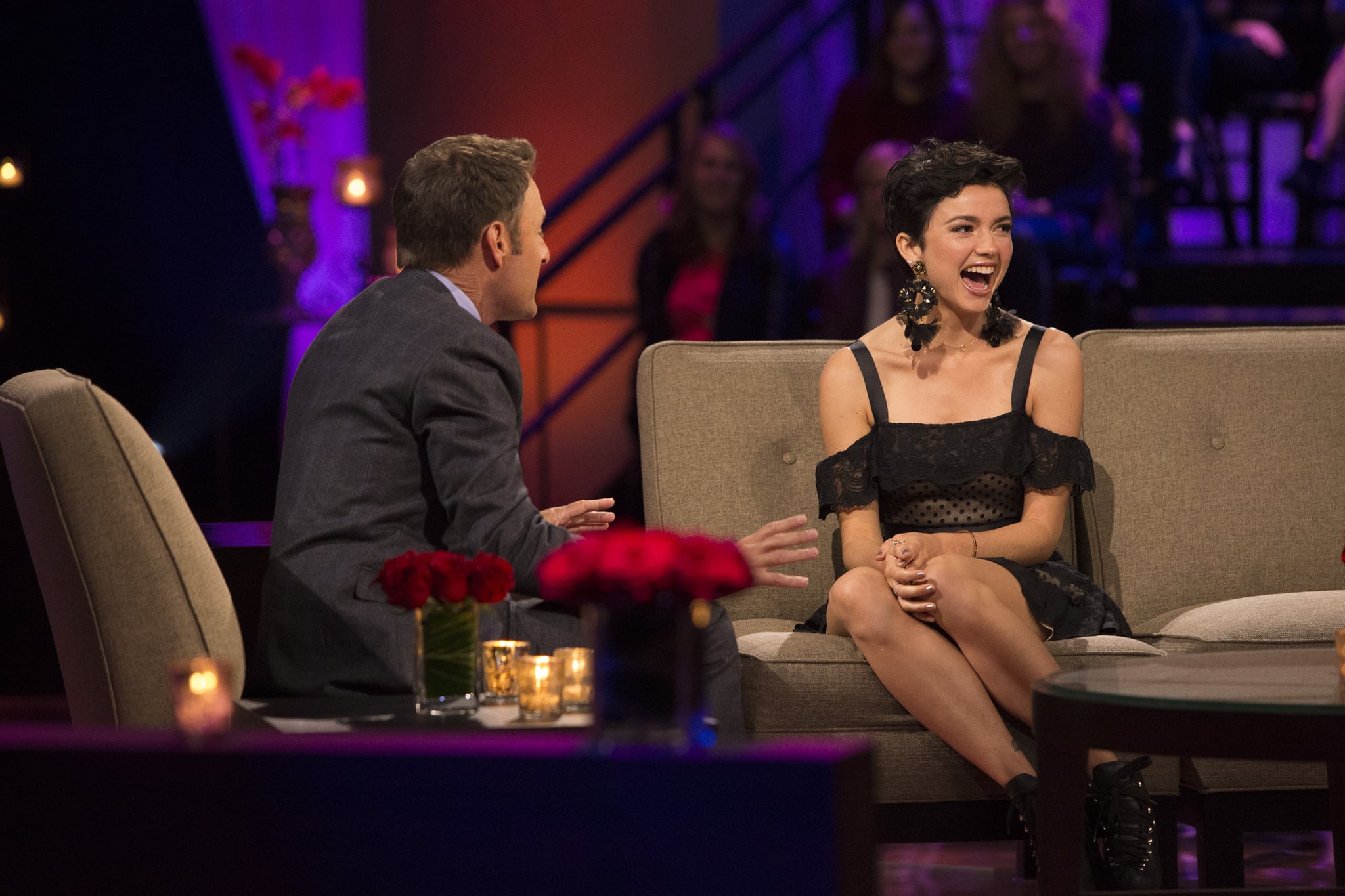 THE BACHELOR - The Bachelor: The Women Tell All - Arie Luyendyk Jr.s search for love has taken him from Los Angeles to Peru. Along the way there have been highs and lows - and then there was Krystal, one of the most controversial bachelorettes of the group. Now, 18 of the most unforgettable women this season are back to confront Arie and tell their side of the story and how difficult it was to date a Bachelor who was falling for multiple women. Krystal attempts to defend her behavior, but a never- seen clip from the bowling alley date reveals her calling out the women and Arie with shocking words. Bekah M. admonishes Tia for going behind her back to Arie about her age. Look back at some of the most memorable moments in The Bachelor: The Women Tell All history. Then, take a sneak peek at the dramatic conclusion to Aries search for love, on The Bachelor: The Women Tell All, SUNDAY, FEB. 25 (8:00-10:00 p.m. EST), on The ABC Television Network. (ABC/Paul Hebert)BEKAH