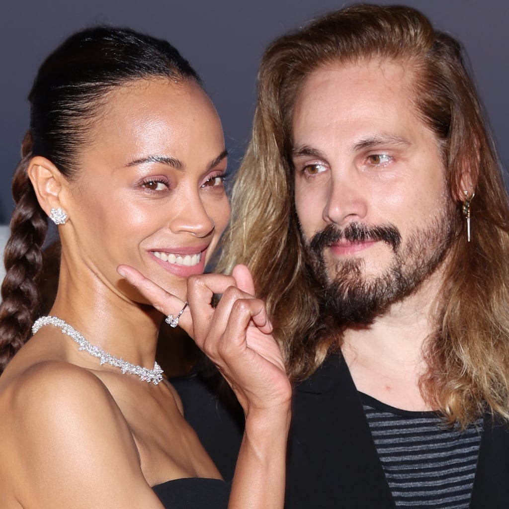 Zoe Saldaña Enjoys a Steamy Kiss With Husband Marco Perego on the Red Carpet in Italy