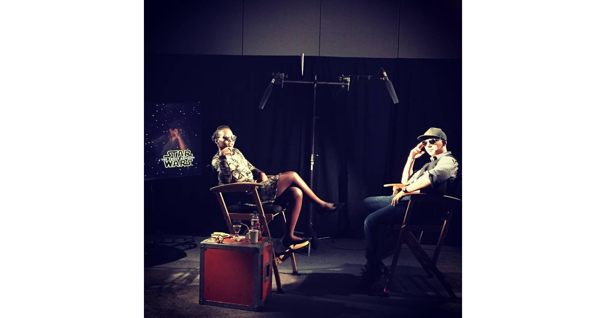 "That press junket life. Lupita Nyong'o Star Wars Instagram Pictures