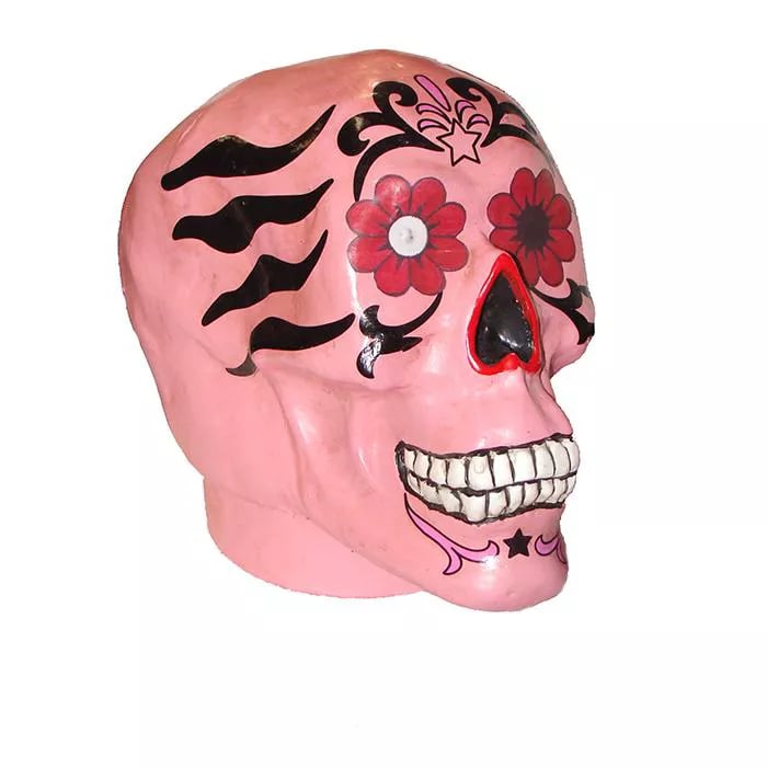 Allstate Pink and Black Life-Size Halloween Skull