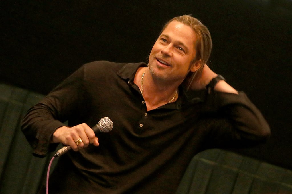 Something about Brad in this relaxed, super-chill pose makes us swoon — he was looking hot and laid-back at a special screening of World War Z in Austin, Texas, in June 2013.
