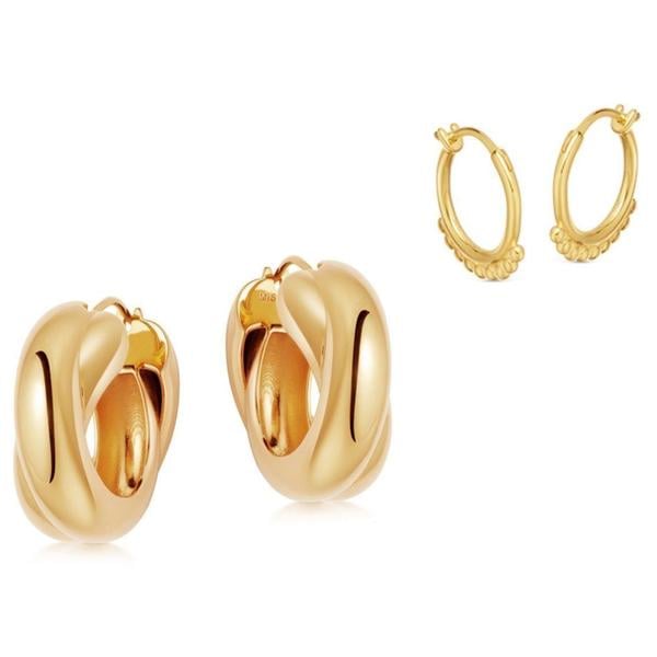 Missoma Gold Chunky Entwine Earring Set