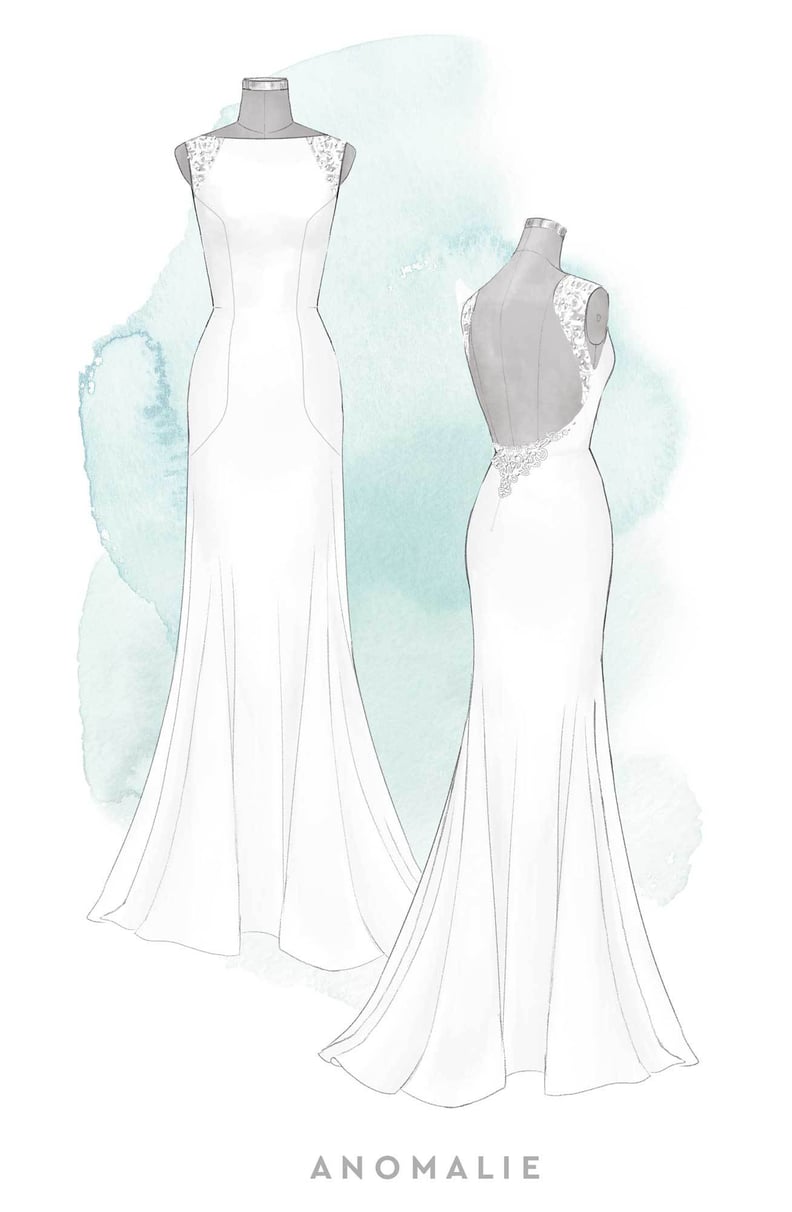 Anomalie's Sketch of Desiree Vitug's Custom Wedding Dress