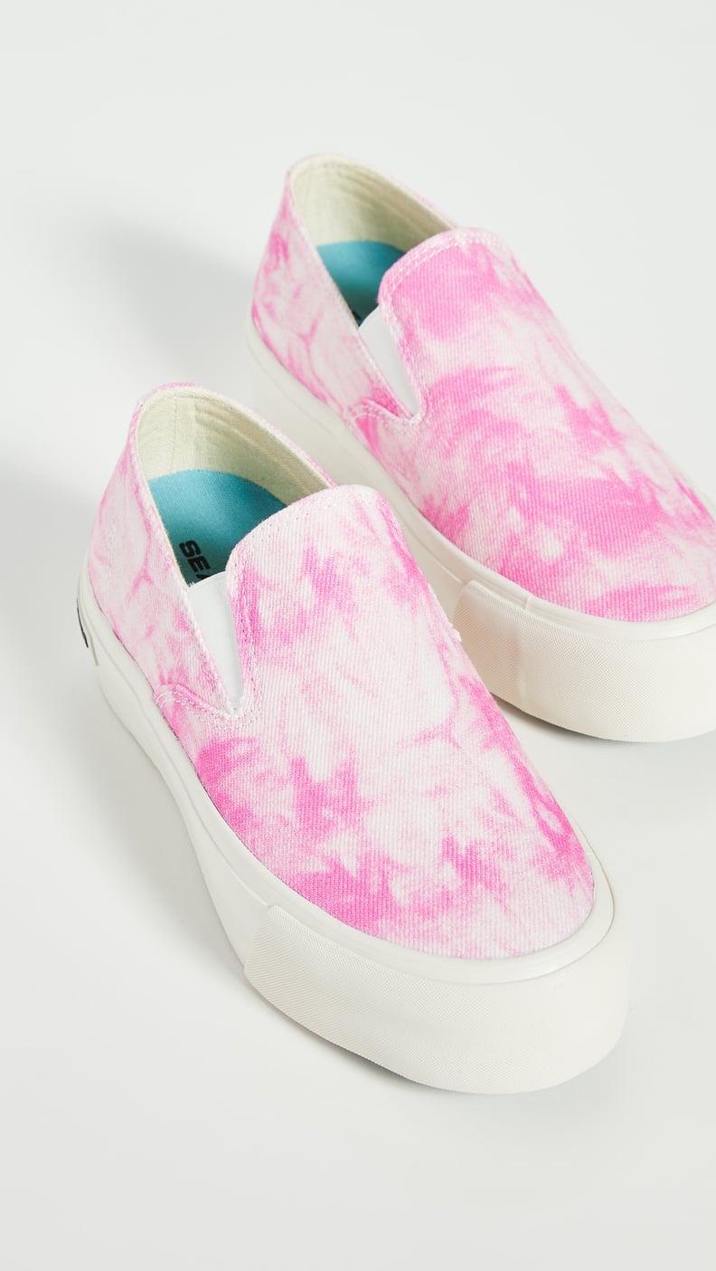 SeaVees Baja Platform Tie-Dye Slip-On Sneakers