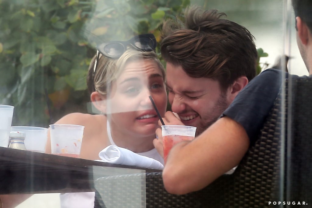 Miley Cyrus and Patrick Schwarzenegger at Art Basel 2014