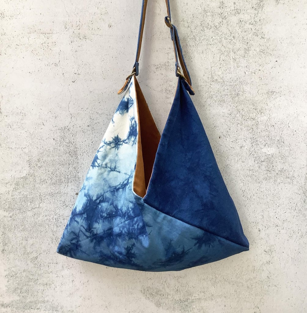 For Everyday Errands: Lava Living Marbled Indigo Shibori Bento Bag