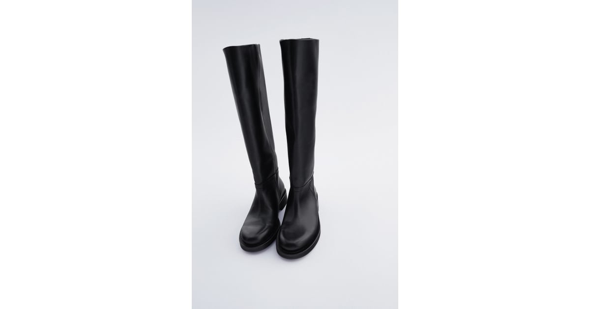Zara Tall Leather Boots | The 5 Best Fall 2021 Boot Trends | POPSUGAR ...