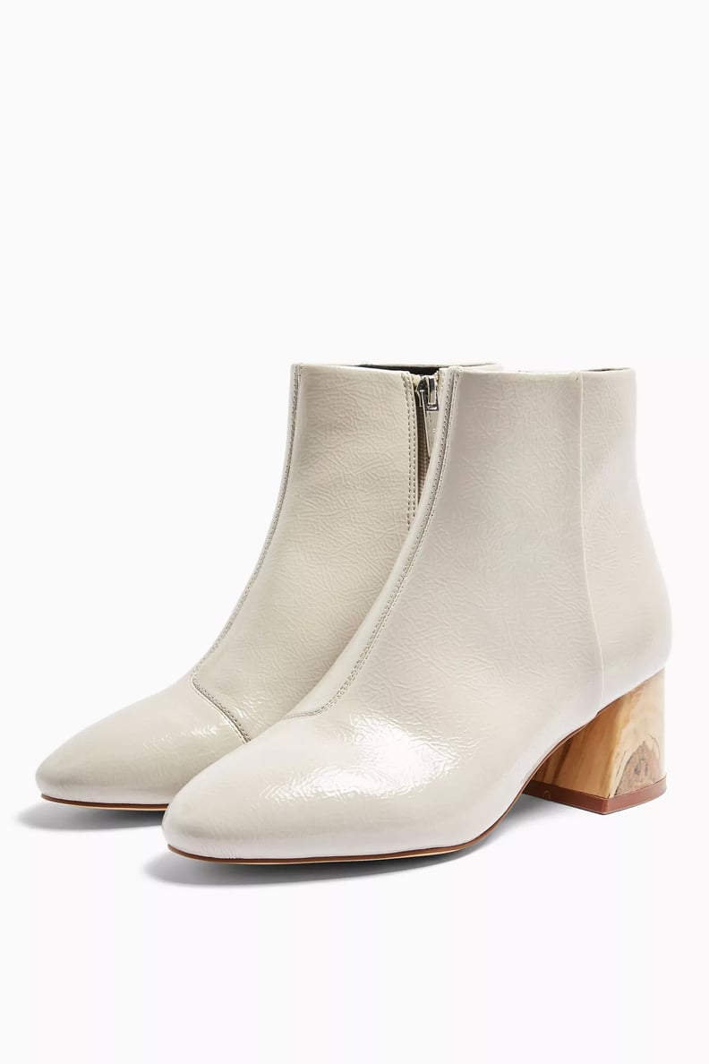 Topshop Birch Taupe Block Boots