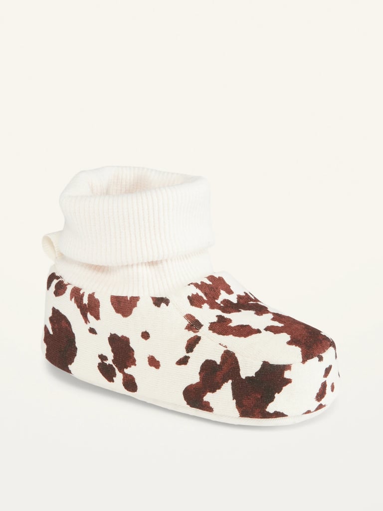 Old Navy Soft-Knit Animal-Print Bootie Slippers for Baby