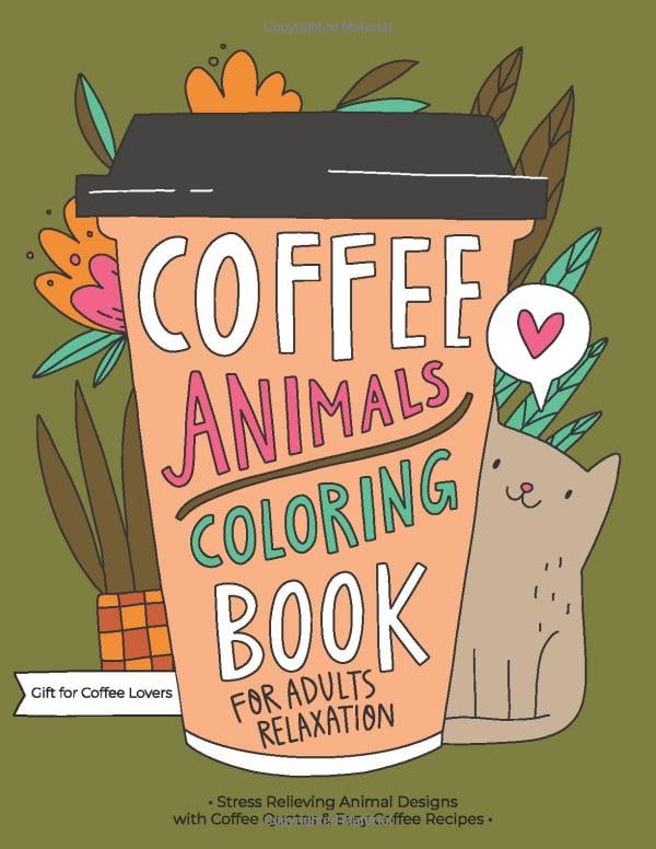 Coffee Animals Colouring Book