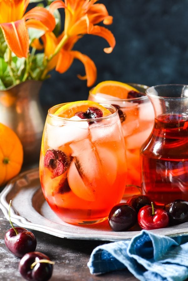 Cherry and Ginger Prosecco Spritz