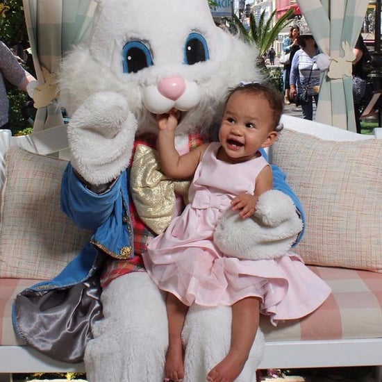 Photo of Baby Luna Meeting the Easter Bunny April 2017