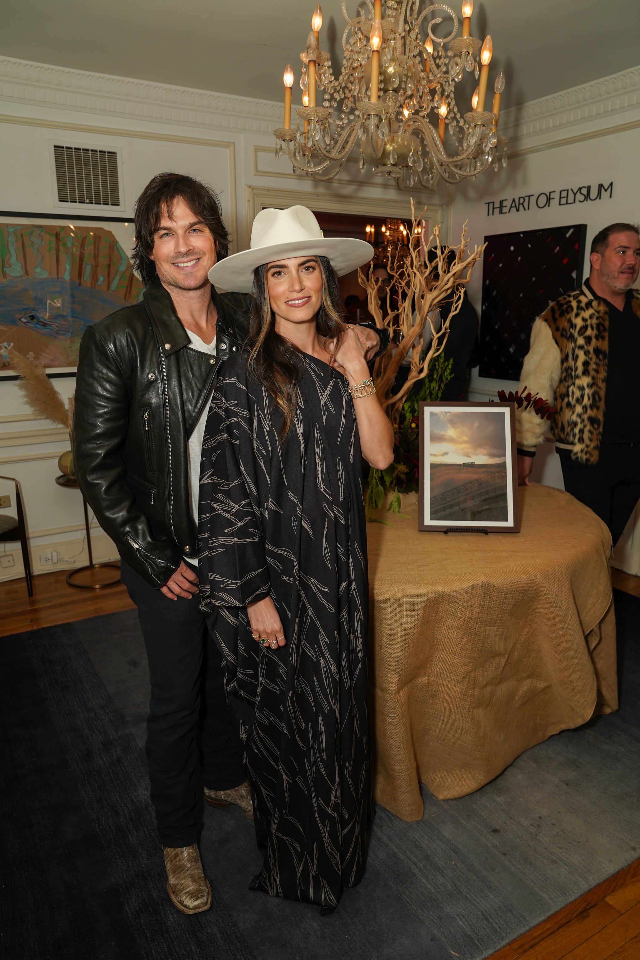 洛杉矶，加利福尼亚- 1月7日:Ian Somerhalder和Nikki Reed参加了庆祝Nikki Reed的“极乐艺术”