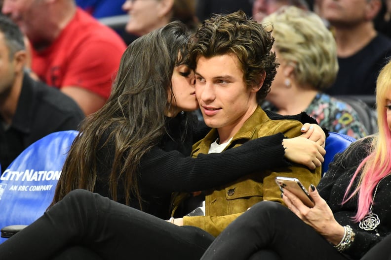 Camila Cabello and Shawn Mendes at a Basketball Game