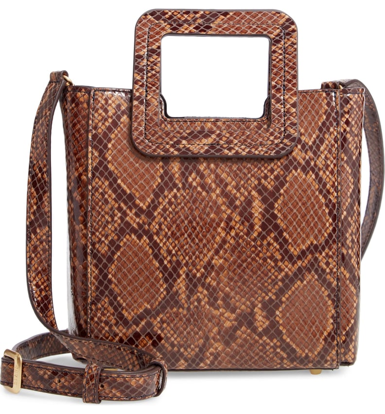 Staud Mini Shirley Snake Embossed Leather Bag