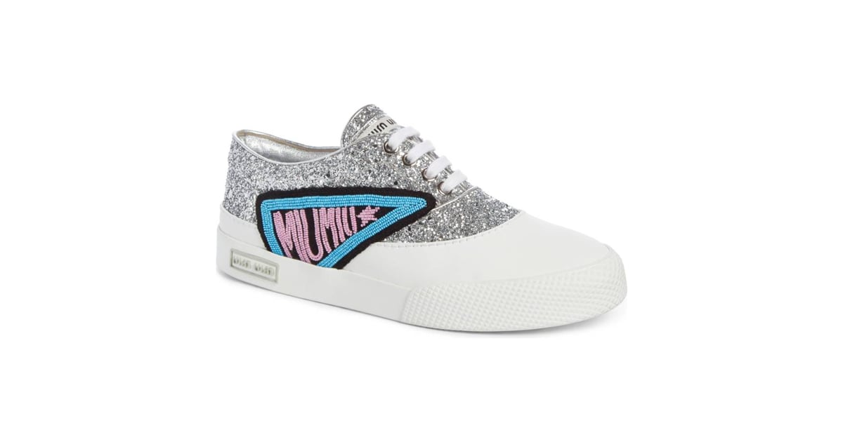 miu miu glitter sneakers sale