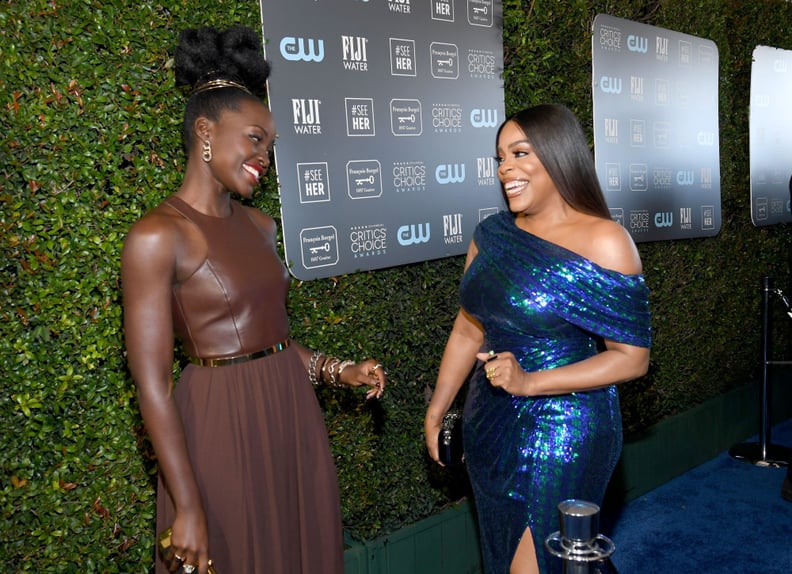 Lupita Nyong'o and Niecy Nash at the 2020 Critics' Choice Awards