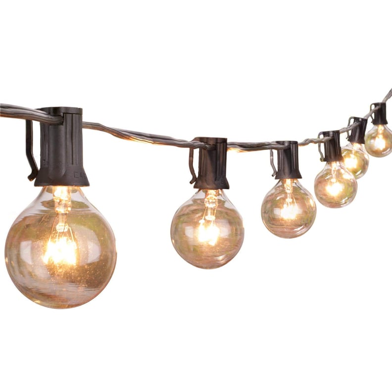 25Ft Globe String Lights with Clear Bulbs