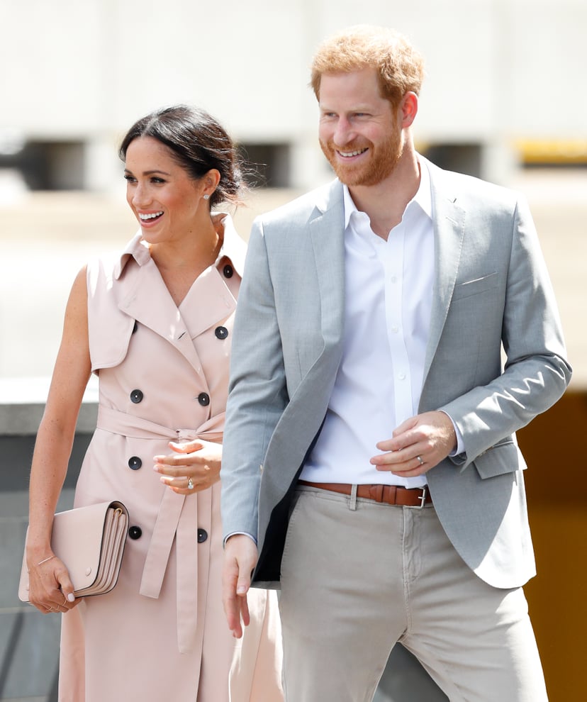 LONDON, UNITED KINGDOM - JULY 17: (EMBARGOED FOR PUBLICATION IN UK NEWSPAPERS UNTIL 24 HOURS AFTER CREATE DATE AND TIME) Meghan, Duchess of Sussex and Prince Harry, Duke of Sussex visits The Nelson Mandela Centenary Exhibition at the Southbank Centre on J