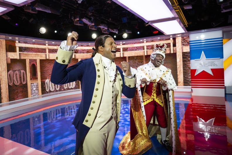 Craig Melvin and Al Roker as King George III and Alexander Hamilton From Hamilton