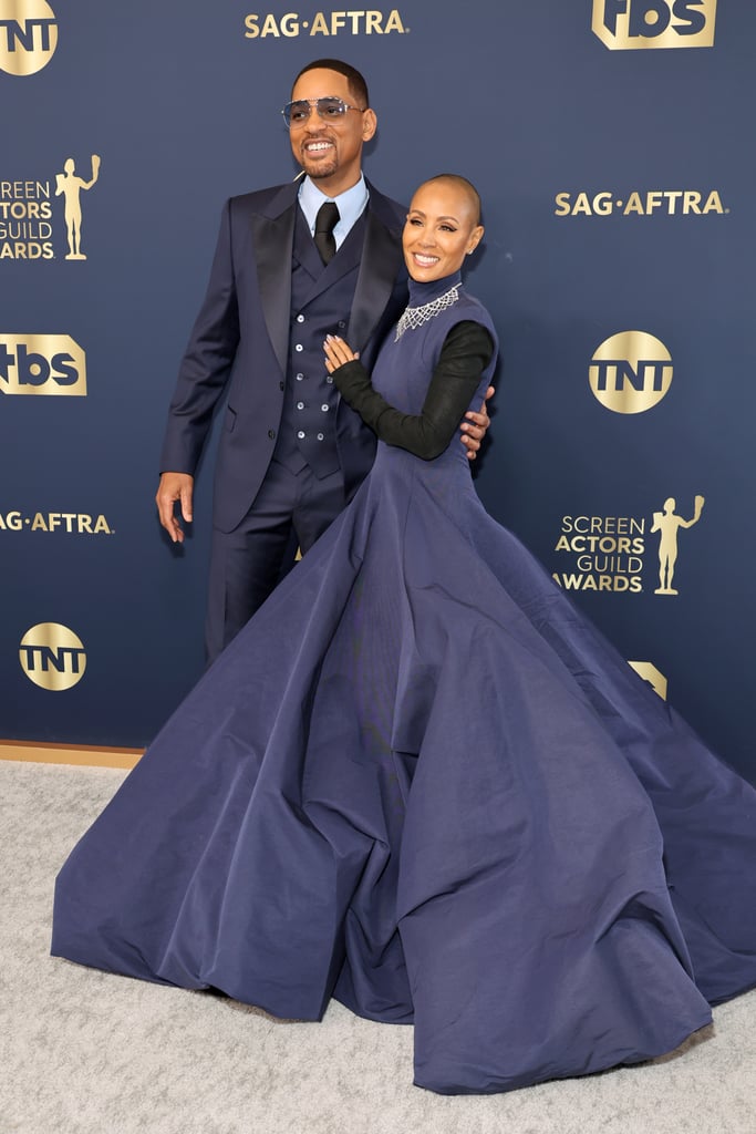 Jada Pinkett Smith's Vintage Navy Dress at SAG Awards 2022