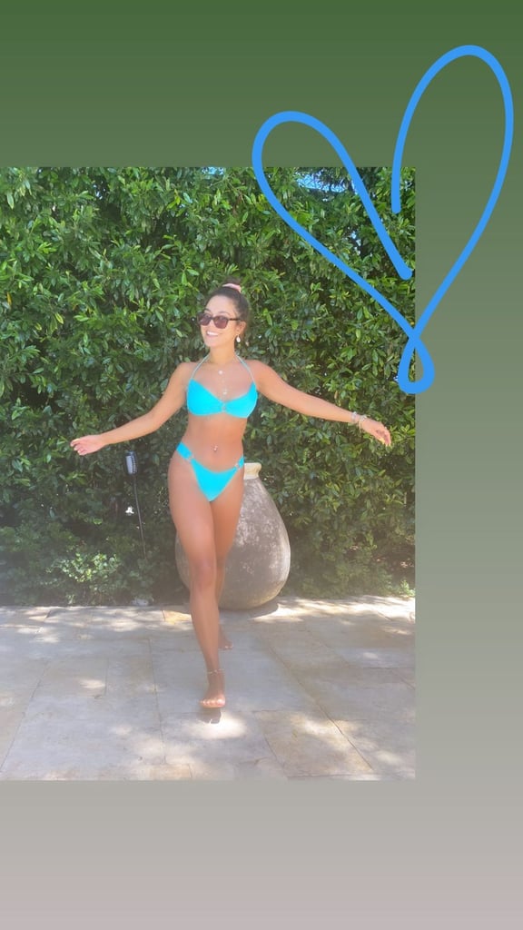 Vanessa Hudgens Wearing a Turquoise Bikini by Heart of Sun