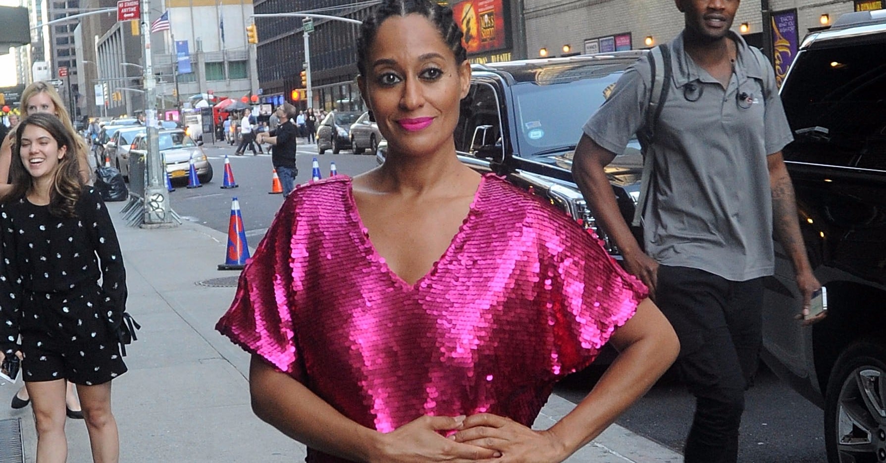tracee ellis ross pink sequin dress Ciara - New mama - Image 5 from Best Dressed of the Week: Tracee Ellis Ross  Shines in Sequins