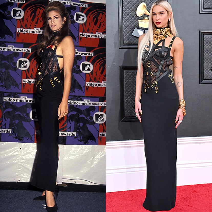 Dua Lipa in Iconic Versace Dress at 2022 Grammys