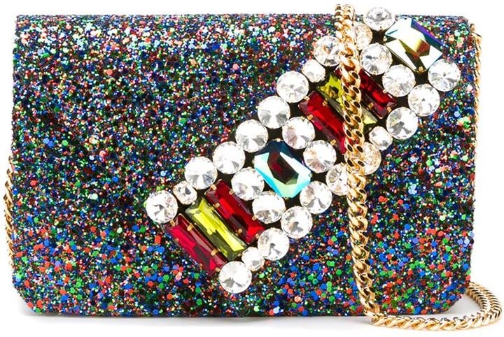 Gedebe Glitter Embellished Clutch ($425)