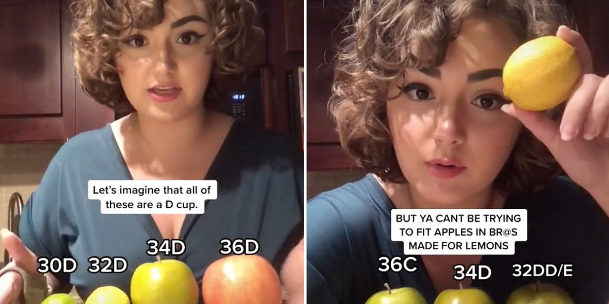 Girl on TikTok Explains Bra Sister Sizes Using Fruits