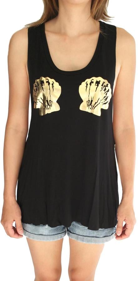 19th & Whimsy Black Mermaid Muscle-Tank