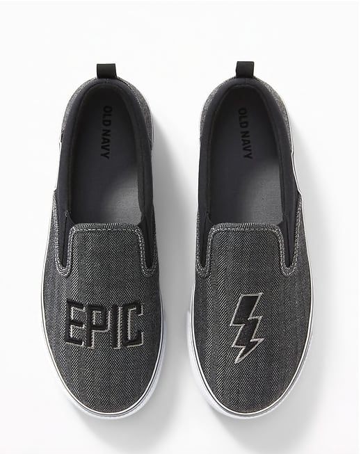 Old Navy Epic Herringbone Canvas Slip-Ons